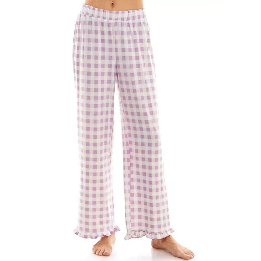 Crown and Ivy Ruffled ginghams Sleep lounge Pants Womens Size sm NWT msrp34